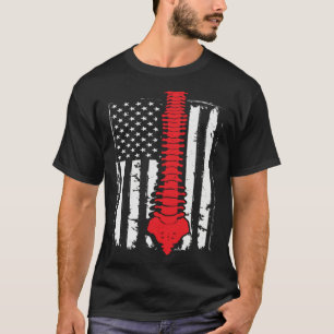 chiropractors USA Flag spines for chiropractic  2 T-Shirt