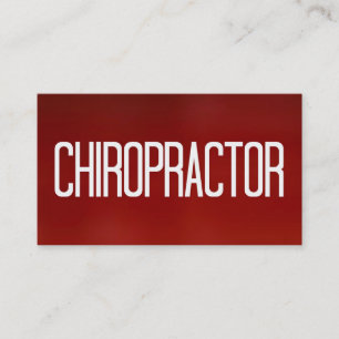 Chiropraticien Carte de visite rouge