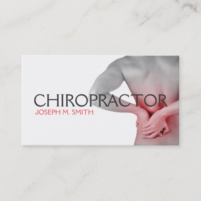 Chiropraticien, chiropraticien, Carte de visite de (Devant)