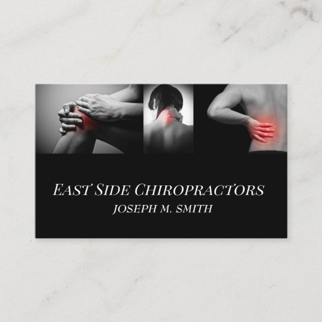 Chiropraticien Chiropratique Carte de visite de sa (Devant)