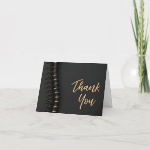 Chiropratique Black Gold Spine Merci Cartes