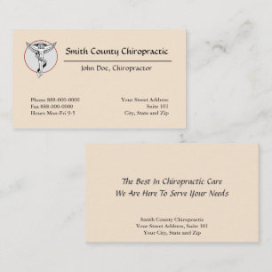 Chiropratique Chiropraticien Carte de visite