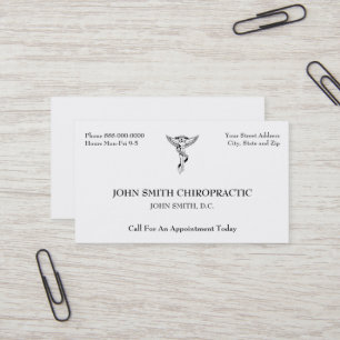 Chiropratique Chiropraticien Carte de visite