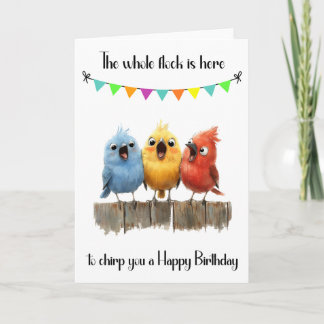 Chirping Birds Anniversaire Carte pliable