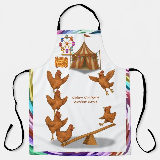 Chirpy Chickens acrobat squad Apron (Front)