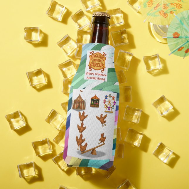 Chirpy Chickens acrobat squad Bottle Cooler (In Situ Summer)