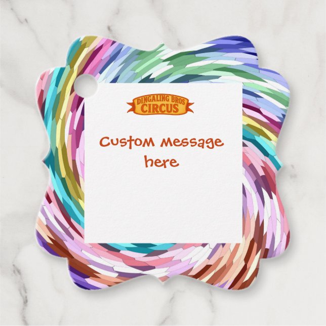 Chirpy Chickens acrobat squad Favour Tags (Front)