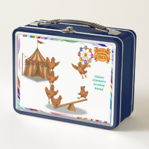 Chirpy Chickens acrobat squad Metal Lunch Box