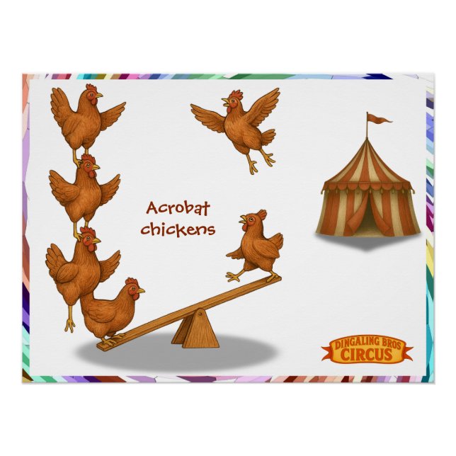 Chirpy Chickens acrobat squad Poster (Front)