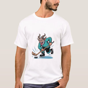 Chirstmas Playing Icehockey Spooky Christmas Sport T-Shirt