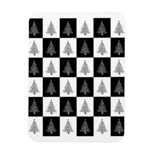 Chirstmas Tree Chess Holiday Card Magnet