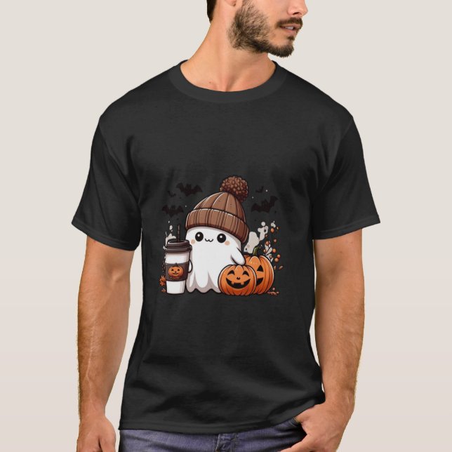 Chirte Fantôme Chute Citrouille Tshirt Louveur de  (Devant)