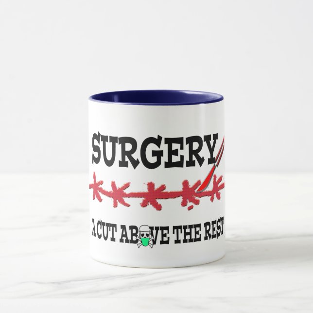 chirurgie une coupe au-dessus de la tasse drôle de (Centre)