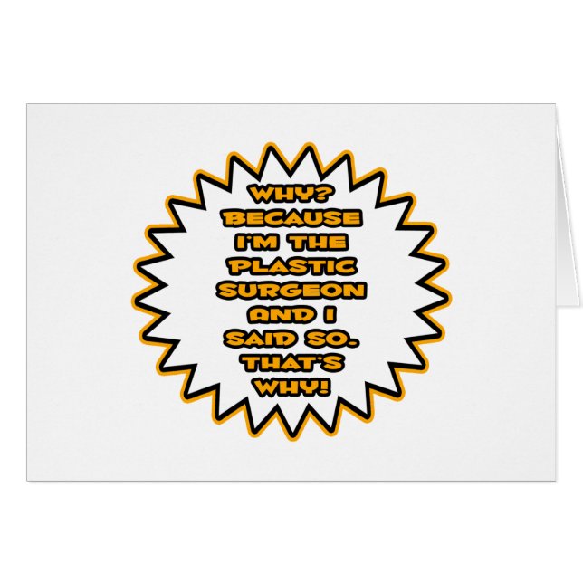 Chirurgien Plastique Drôle ... Parce Que Je L'Ai D (Devant horizontal)
