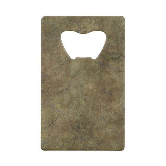 Chiseled Hard Brown Stone Credit Card Bottle Opener (Back)