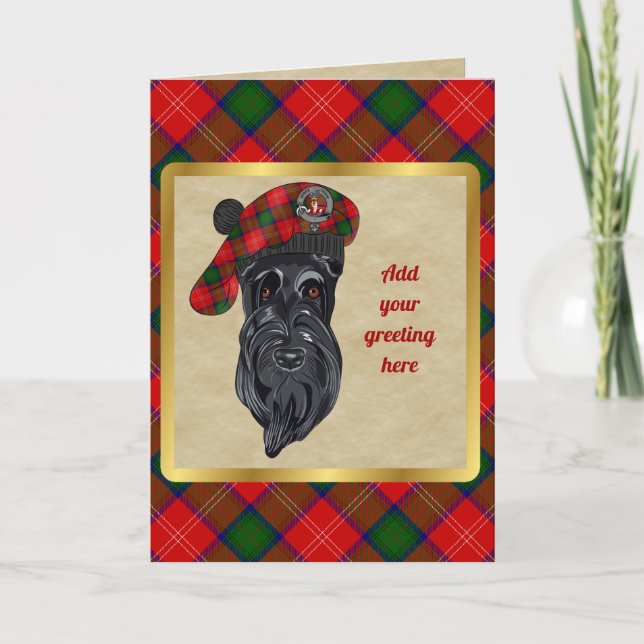 Chisholm Badge & Tartan Personalized Card (Front)