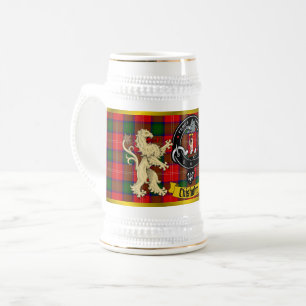 Chisholm Clan Badge & Wrap Around Tartan Beer Stein