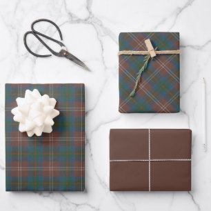 Chisholm Hunting Ancient Original Scottish Tartan Wrapping Paper Sheet