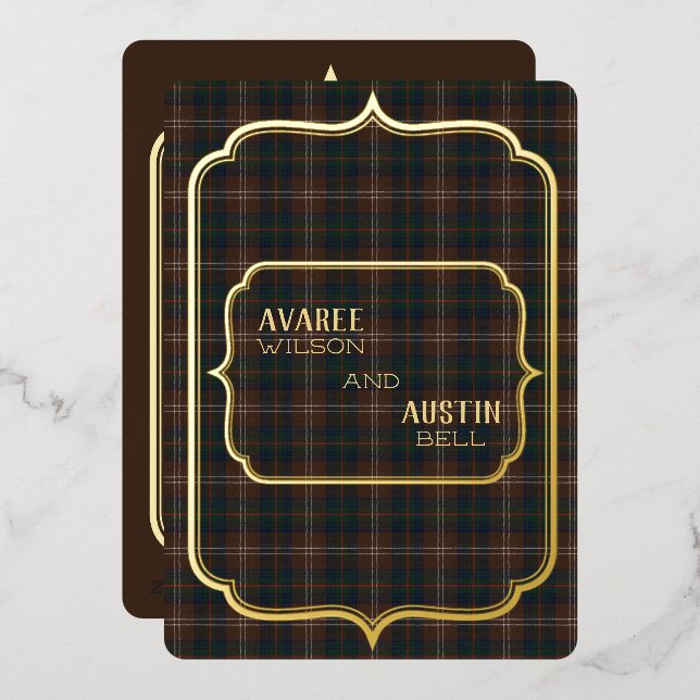 Chisholm Hunting Tartan Gold Foil  (Front/Back)