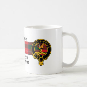 Chisholm Scottish crest and Tartan mug