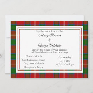 Chisholm Scottish Wedding Invitation