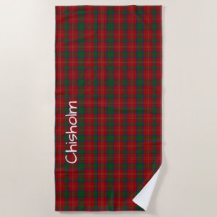 Chisholm Tartan Plaid Beach Towel