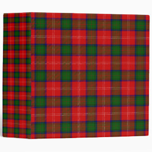 Chisholm tartan red green plaid binder