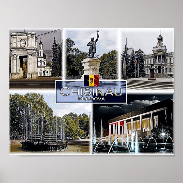 Chisinau - Moldova - Mosaic - Poster (Front)