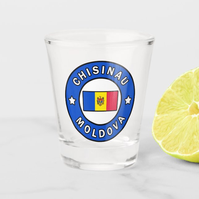 Chisinau Moldova Shot Glass (Front)