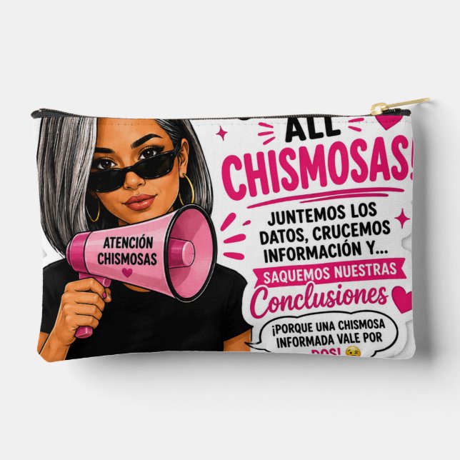 Chisme Humour Accessory Pouch (Back)