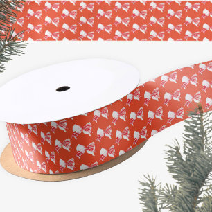 Chistmas Peppermint Plaid Tied With Bow Holiday Satin Ribbon