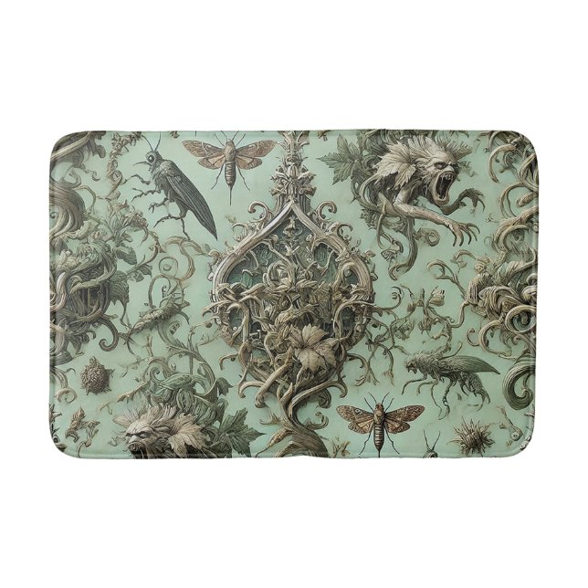 Chitinous Elegy – Gothic Insect  Bath Mat (Front)