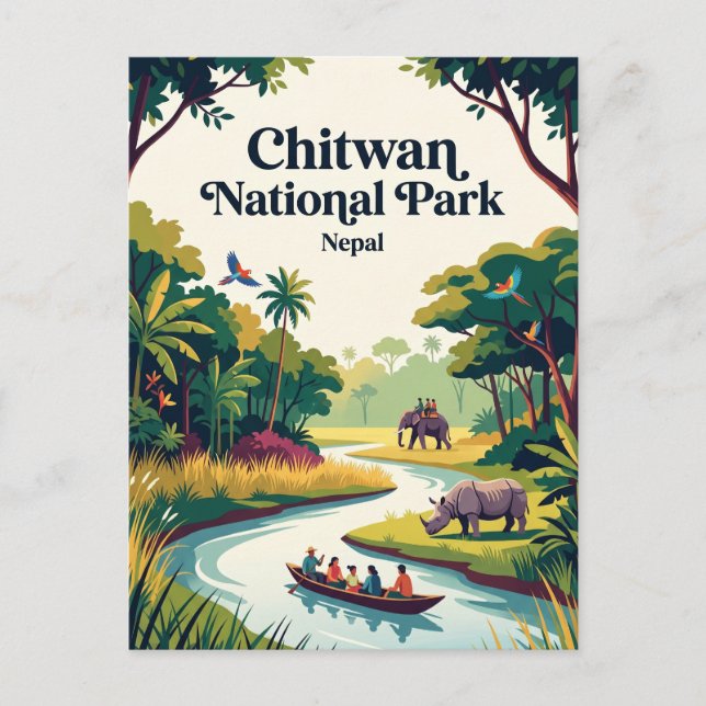 Chitwan National Park Nepal Postcard (Front)