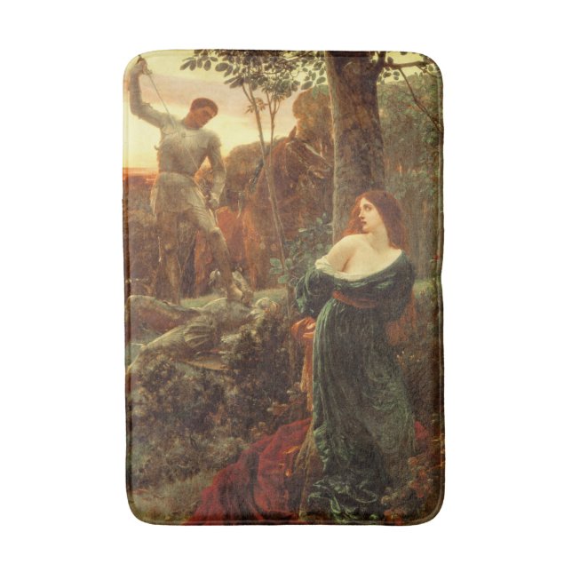 Chivalry (by Frank Dicksee) Bath Mat (Front Vertical)