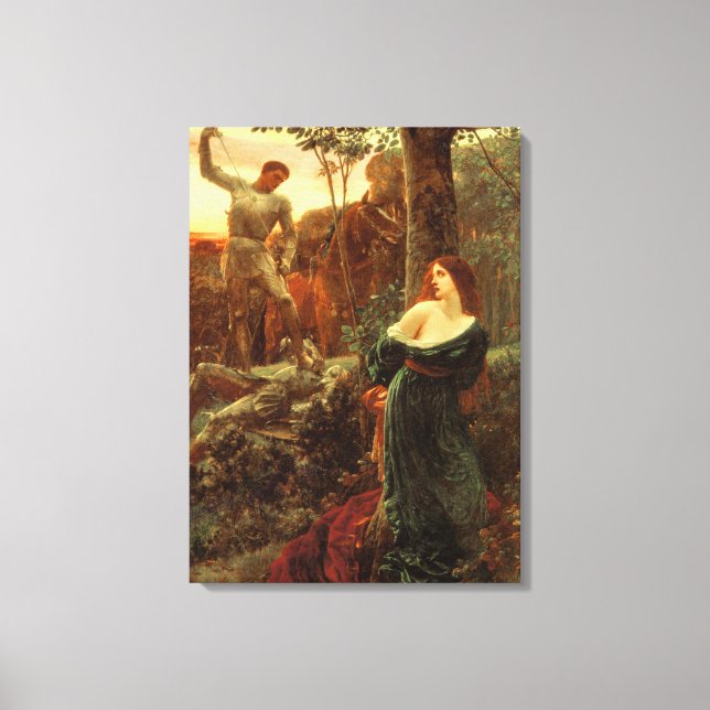 Chivalry (by Frank Dicksee) Canvas Print (Front)
