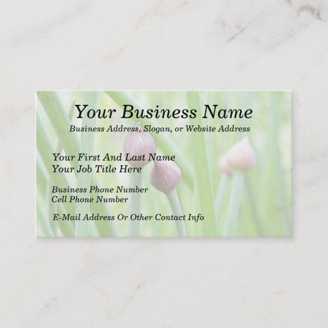 Chive Flower Buds Business Card (Front)