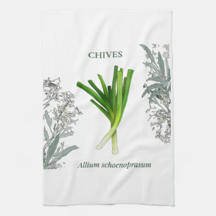 Chives - Allium schoenoprasum Kitchen Towel