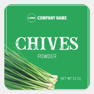 Chives Spice Label Custom Sticker
