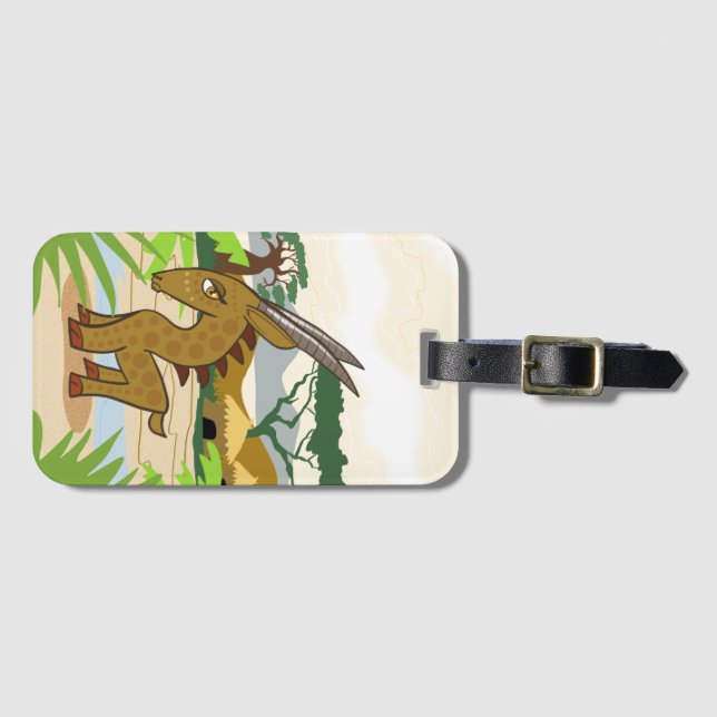 Chiwara Antelope Luggage Tag (Front Horizontal)