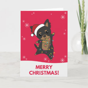 Chiwawa Christmas Dog Winter Animals Dogs Card