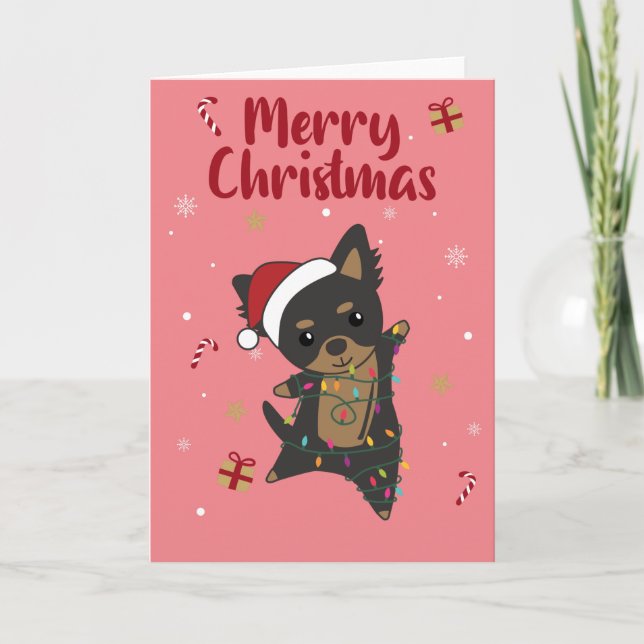 Chiwawa Christmas Dog Winter Animals Dogs Card (Front)