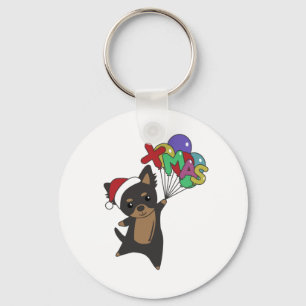 Chiwawa Christmas Dog Winter Animals Dogs Keychain