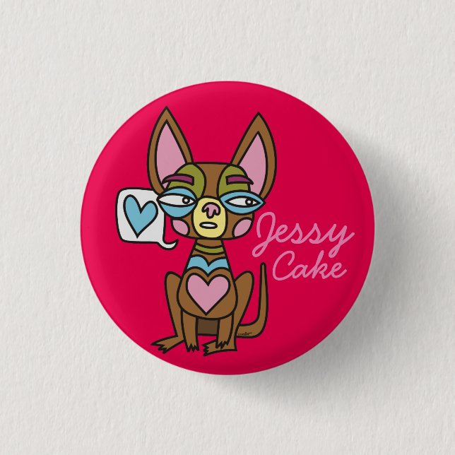 Chiwawa Jessy Cake Swipes in 1 Inch Round Button (Front)