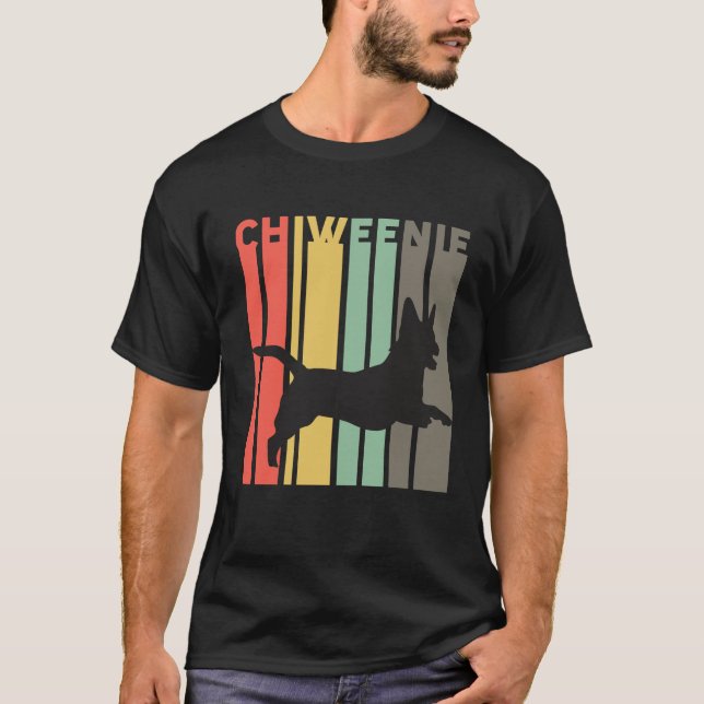 Chiweenie Silhouette - Cute Chiweenie Dog Gift T-Shirt (Front)