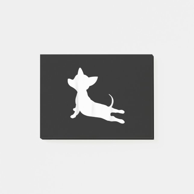 chiweenie yoga ness gift, chihuahua dachshund post-it notes (Front)