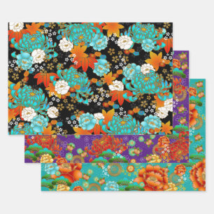 Chiyogami Yuzen Washi Style pattern paper sheets
