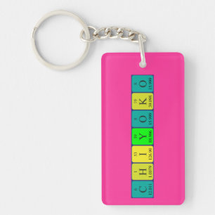 Chiyoko periodic table name keyring