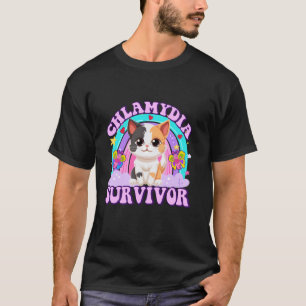 Chlamydia Survivor Cat Meme Funny Shirts for Men A