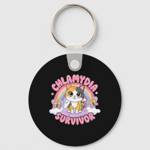 Chlamydia Survivor Cat Meme Funny Shirts For Men A Keychain