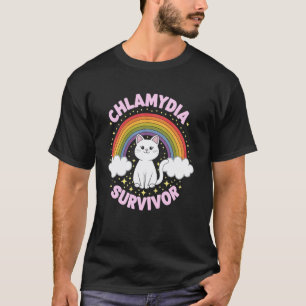 Chlamydia Survivor - Cat Rainbow Kitten Chlamydia T-Shirt